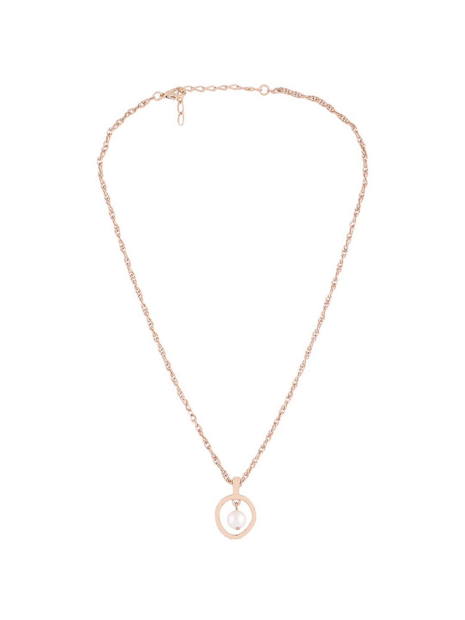 Zaveri Pearls Gold Tone Contemporary Pearl Drop Office Wear Chain-ZPFK14047