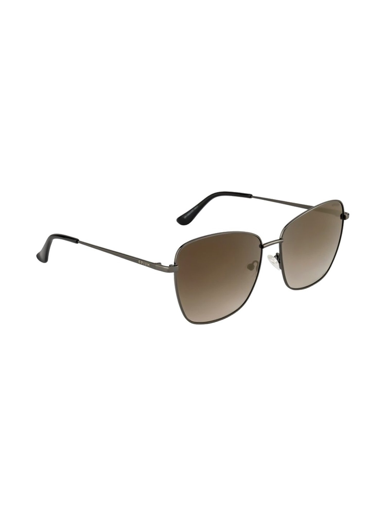 Opium Brown Beveled Sunglasses for Women