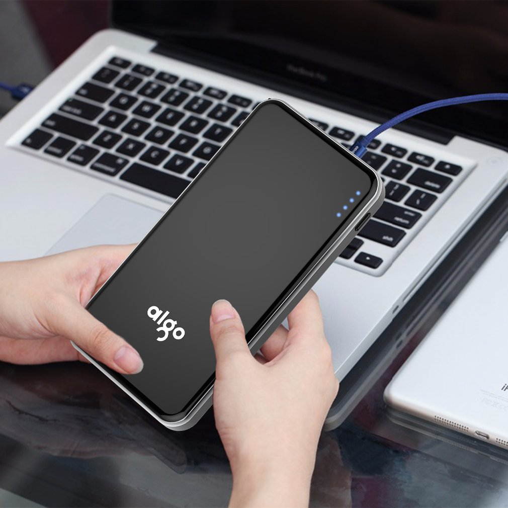 Aigo 5V/2A 10000mAh Micro-USB Polymer Core Ultra Slim Dual USB Ports Portable External Battery Fast Charging Charger Power Bank