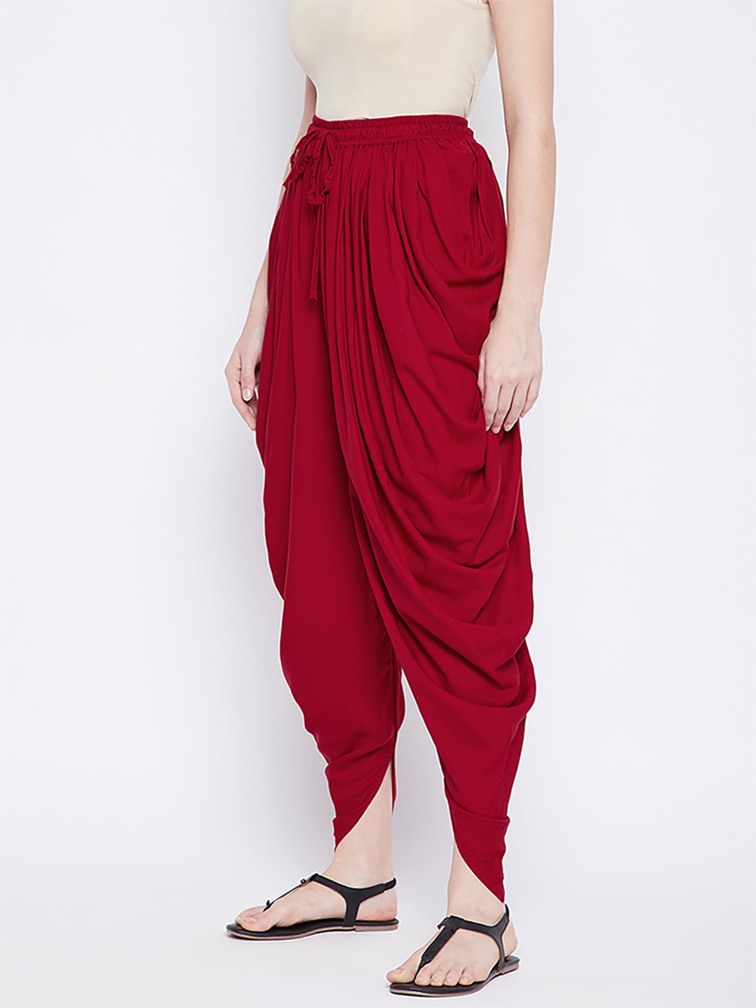 Castle Maroon Regular Fit Dhoti Pants