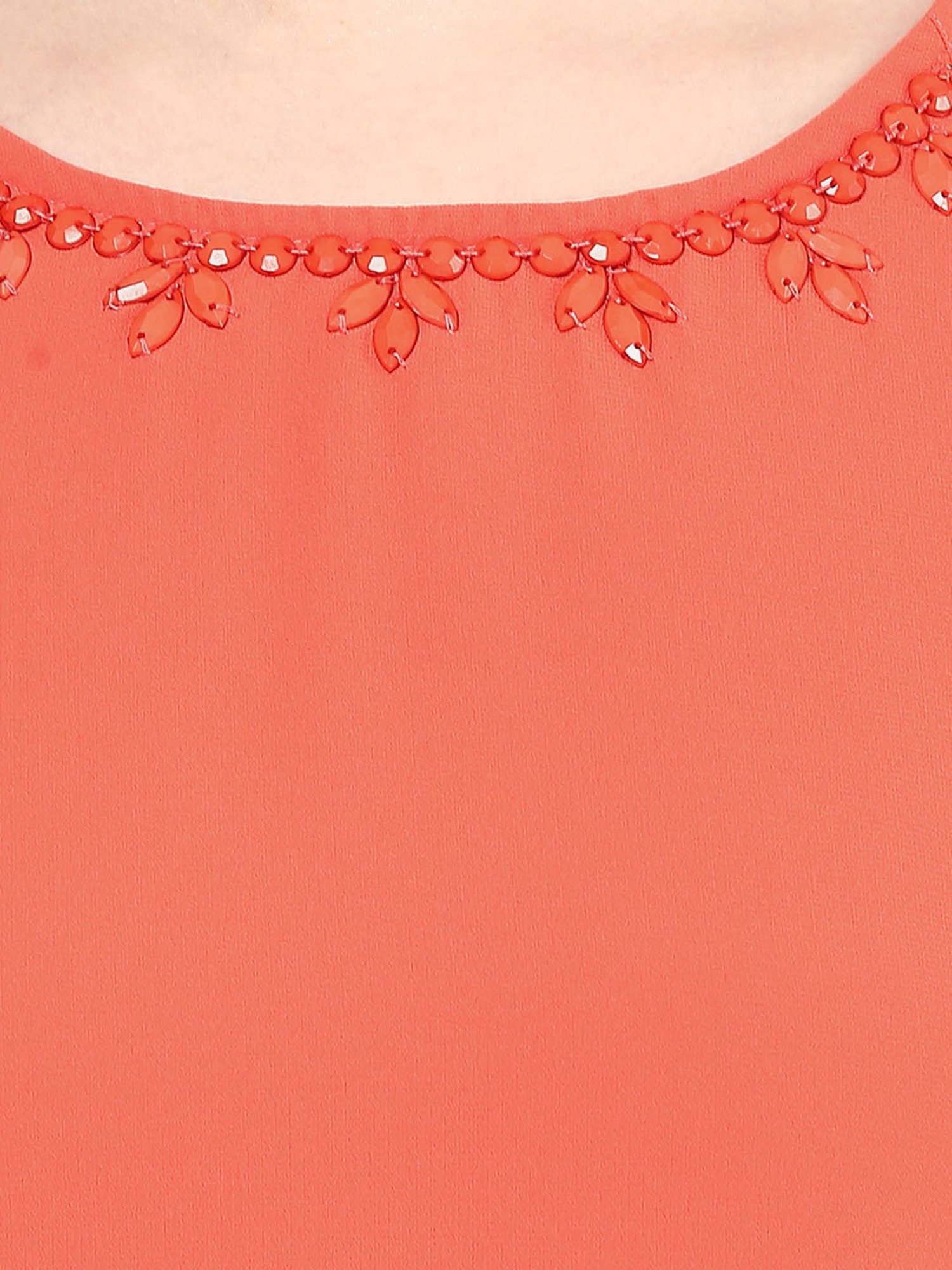 Rare Coral Embellished Top