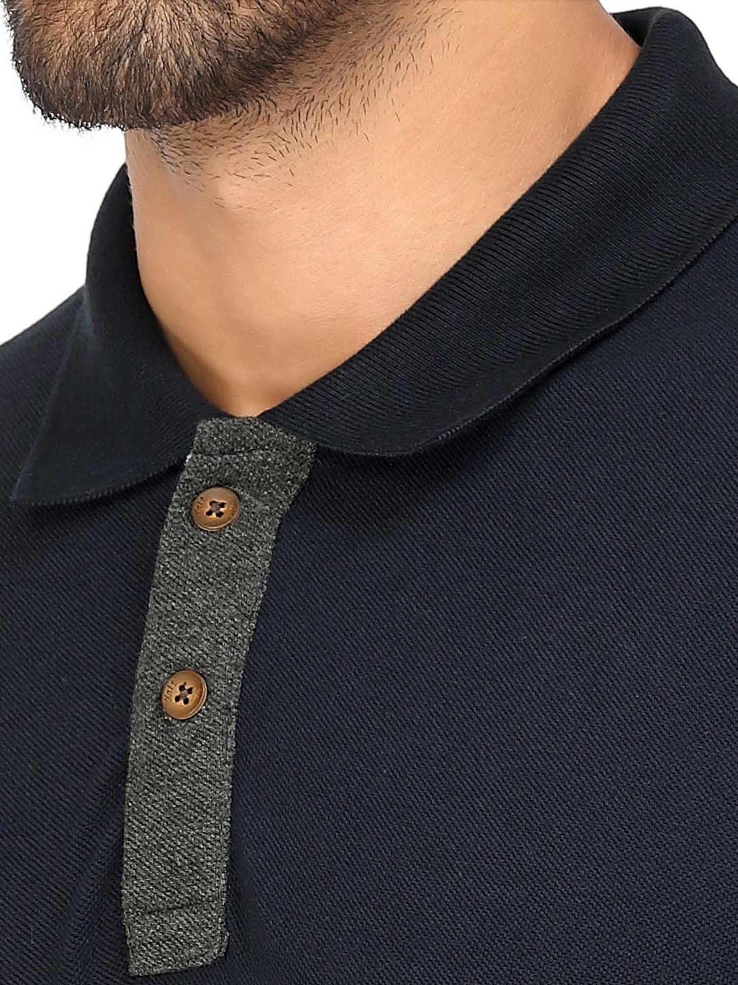 Kalt Navy Regular Fit Polo T-Shirt