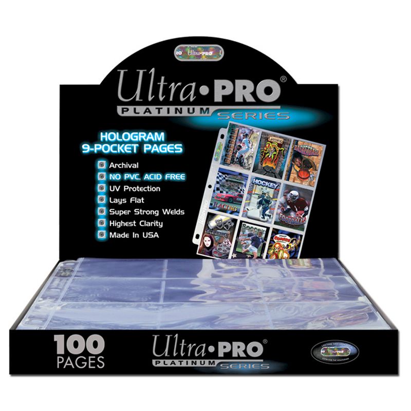 Ultra Pro 9-Pocket Trading Card Pages - Platinum Series 100 Pages