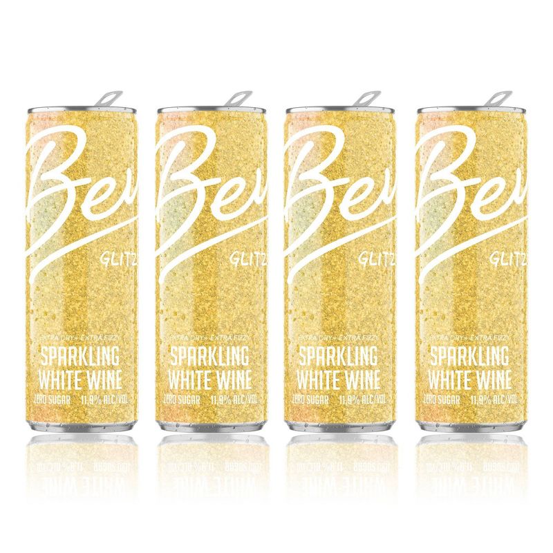Bev Glitz White Wine Blend- 4pk/250ml Cans