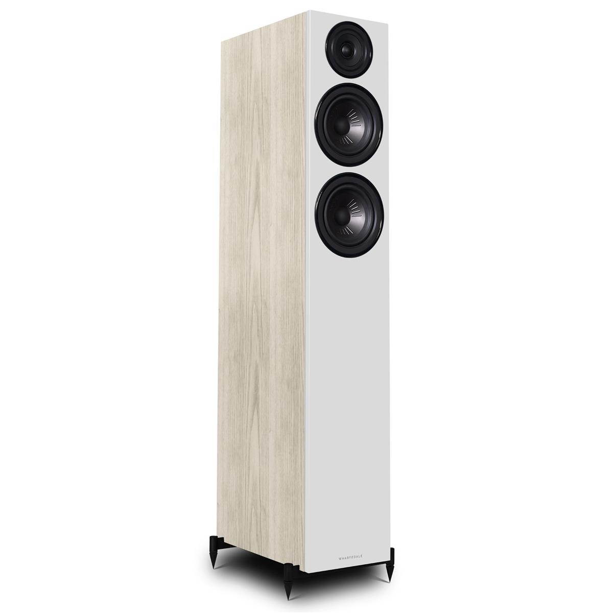 Wharfedale Diamond 12.4 Dual 6.5" 2.5-Way Floor Standing Speaker, Pair,Light Oak