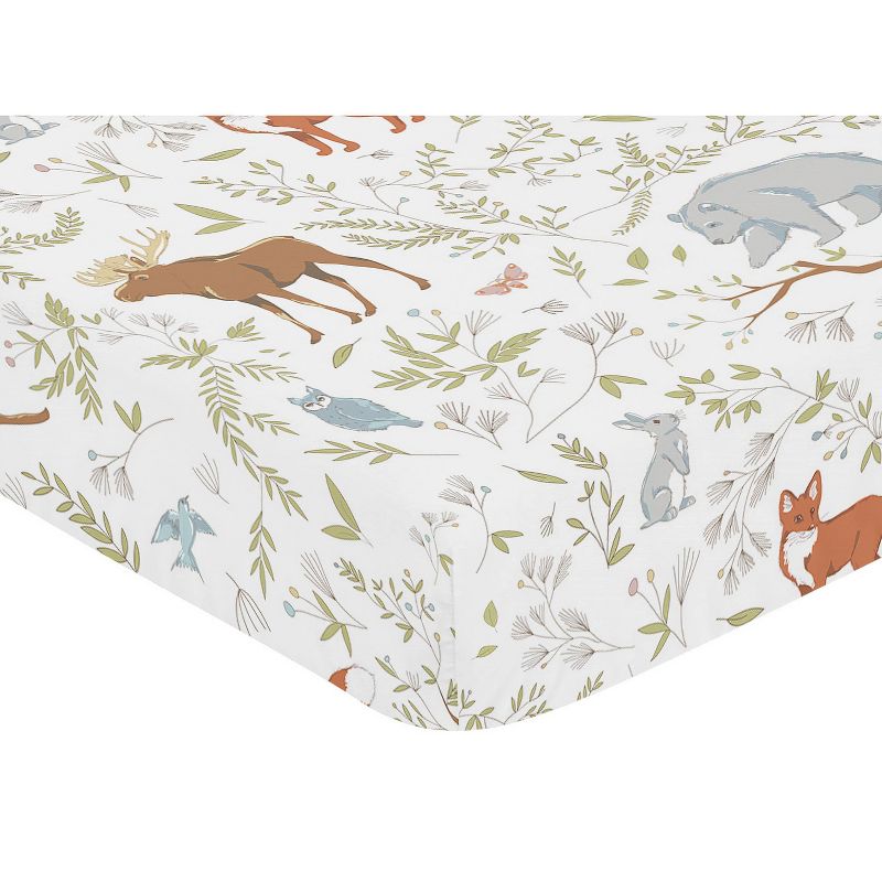 Sweet Jojo Designs Fitted Crib Sheet - Woodland Toile - Animal Print