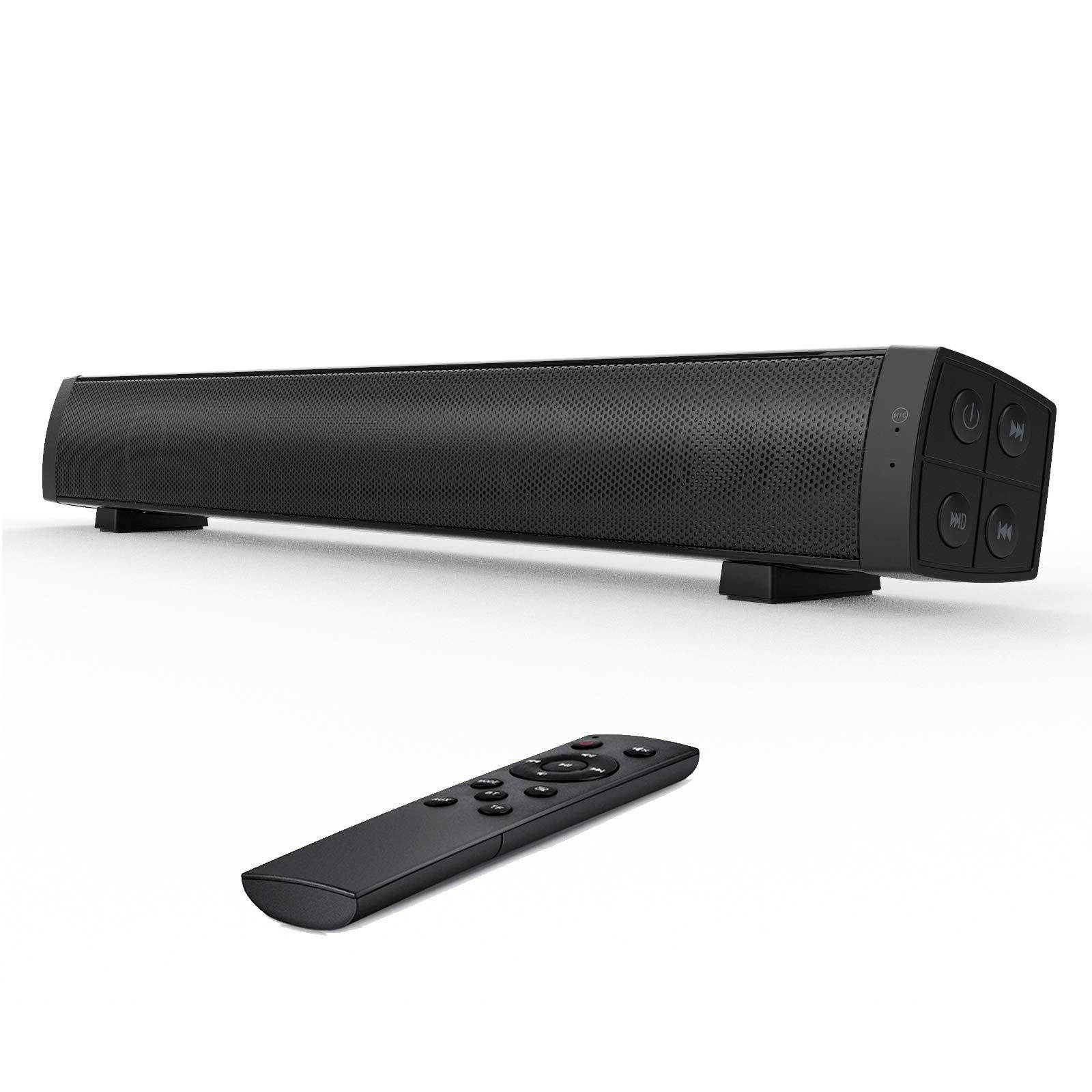 Computer Speakers, Wired & Wireless PC Sound bar, Stereo USB Powered Rechargeable Mini Desktop Sound Bar for Laptop, Monitor Speakers for Gaming/Ipad/Tablet/Cellphones