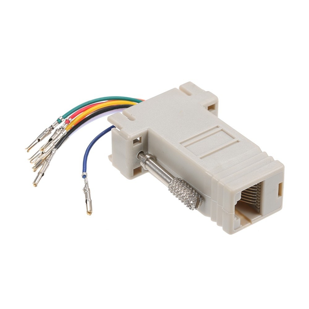 RJ45 to Serial Port Female to DB 9PIN Adapter 8P8C Module Modem Connector