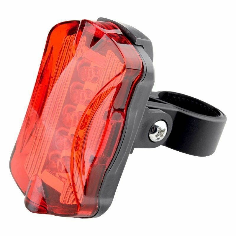 Waterproof 5 LED Lamp Bike Bicycle Front Head Light + Rear Safety Flashlight New