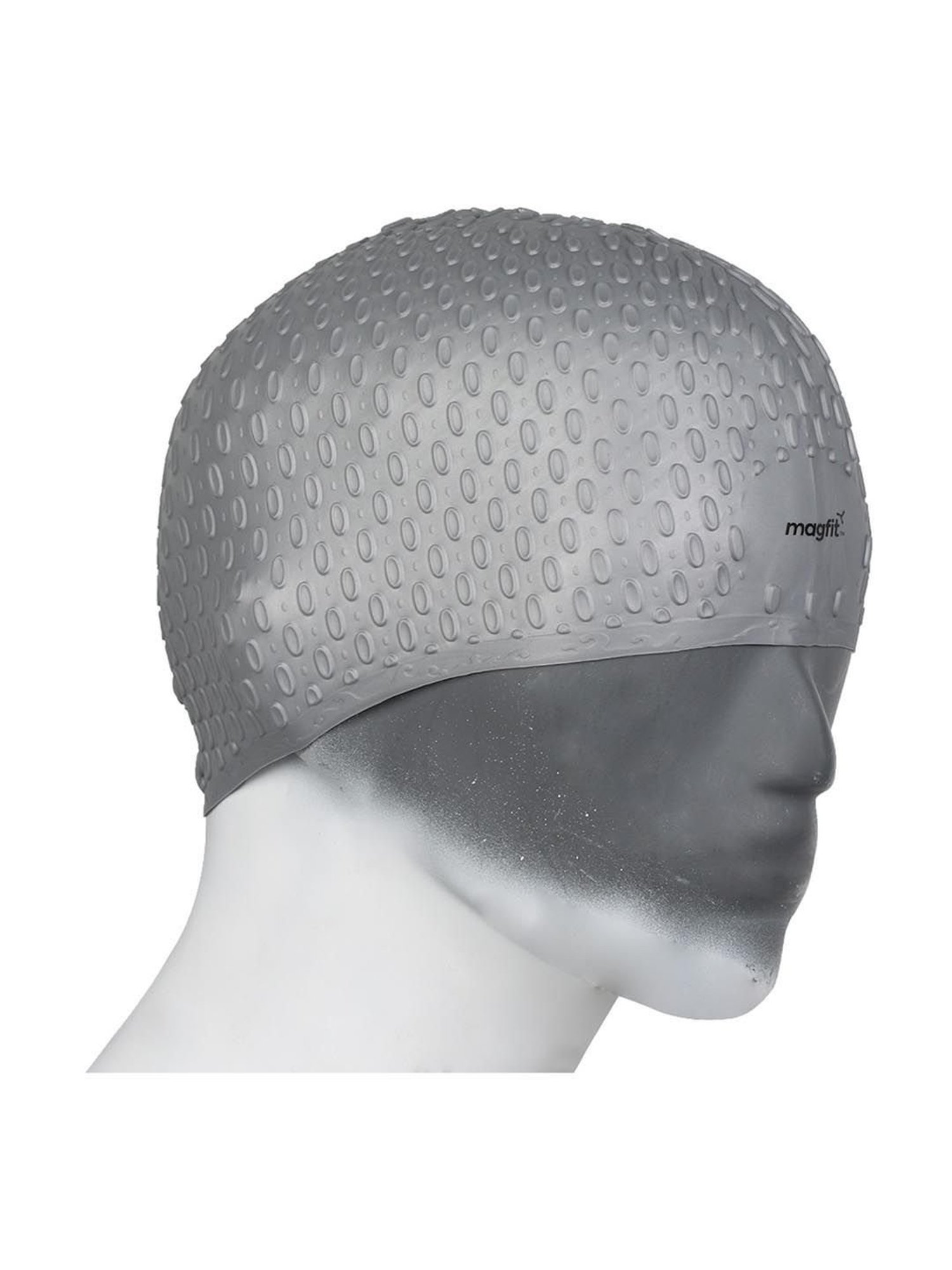 MagFit Silver Bubble Swimming Cap