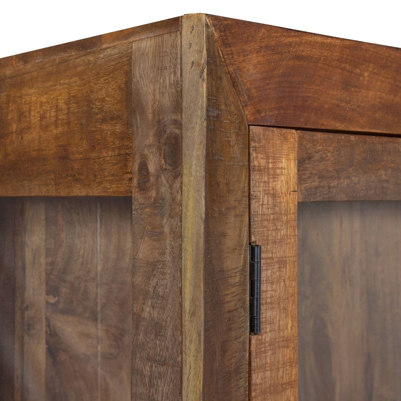 78.75" Quinto Solid Wood Bookcase Shelf Natural Rustic - HOMES: Inside + Out