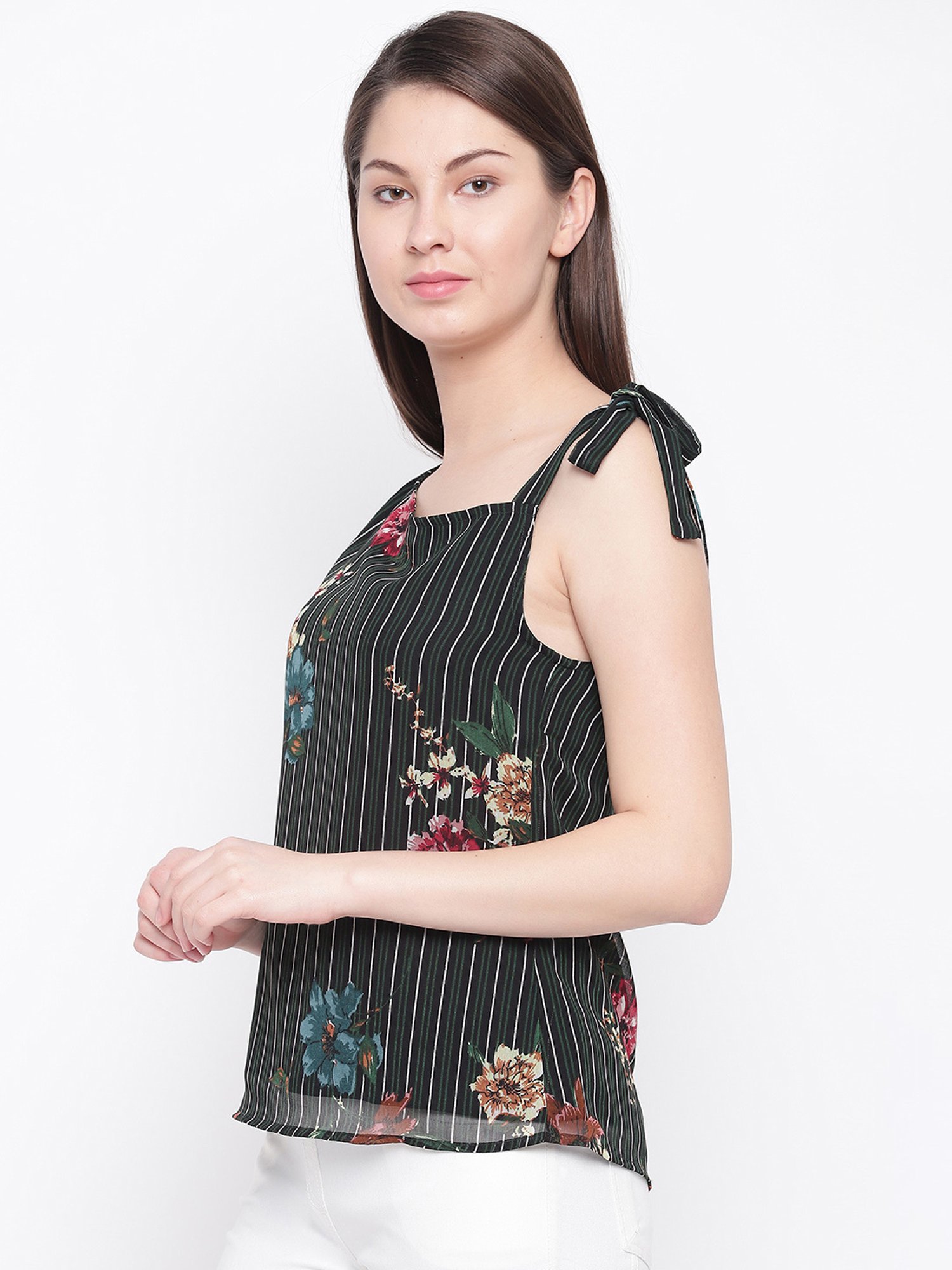 Rare Green Floral Print Top