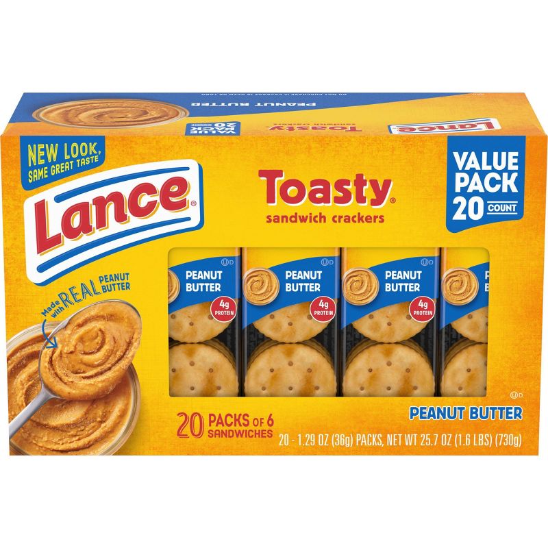 Lance Peanut Butter Toasty Cracker Sandwiches - 20ct