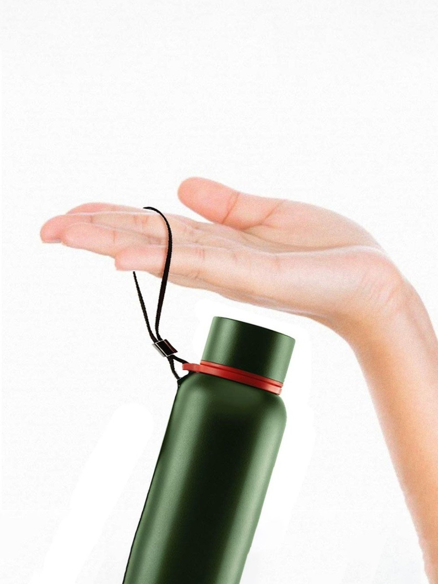 Borosil Green Stainless Steel Double Wall Vaccum Insulated Water Bottles (850ml)