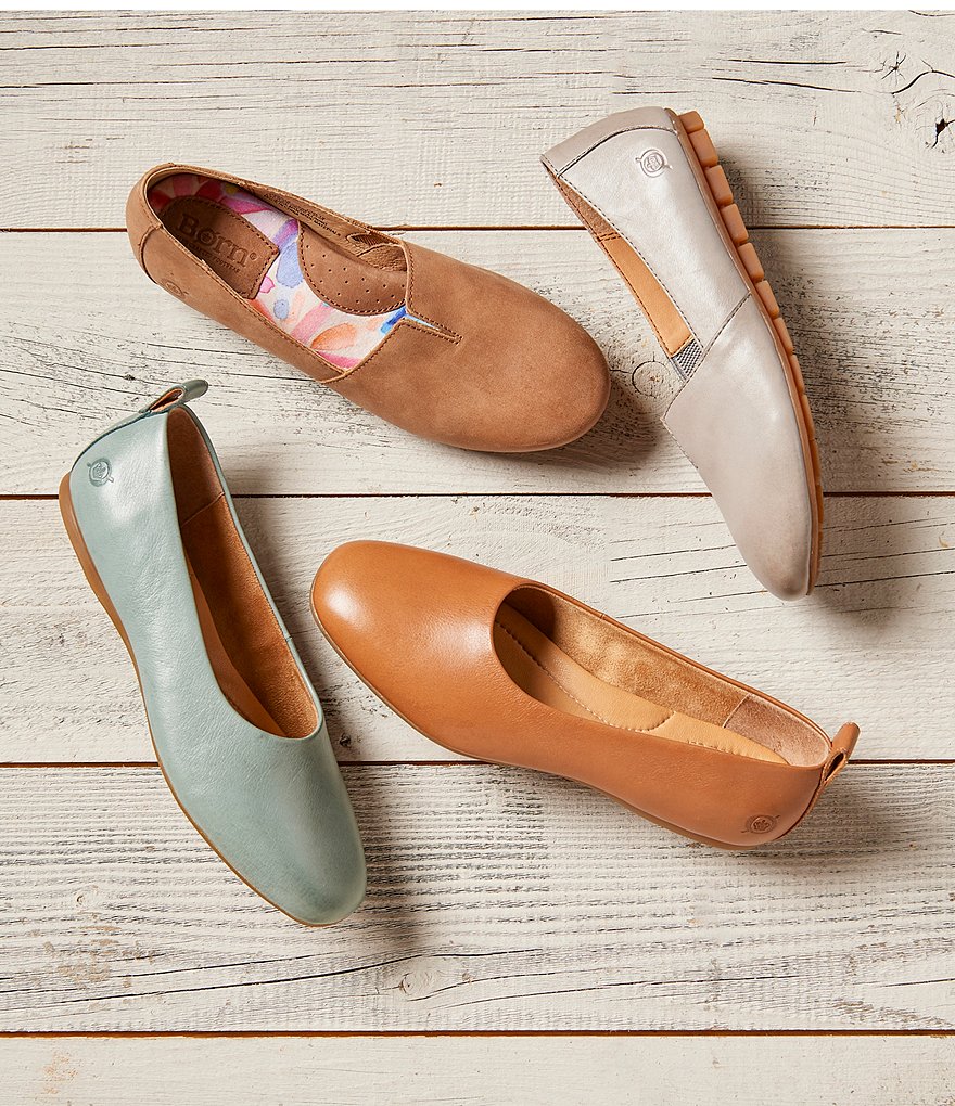 Born Beca Leather Slip-On Flats