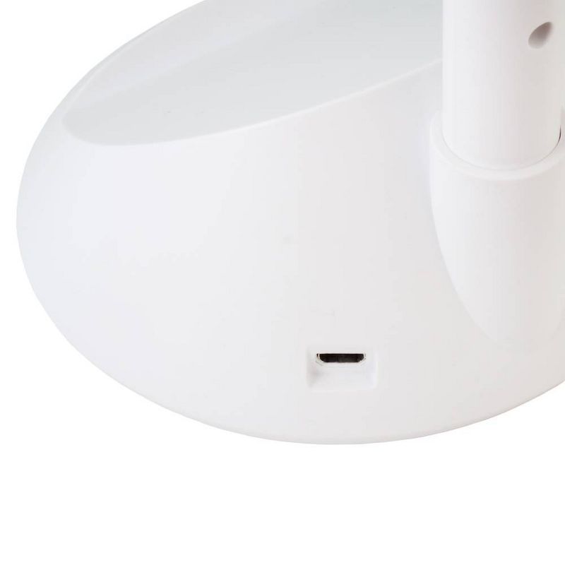 Comfort Zone Rechargeable Fan with Wireless Charger White