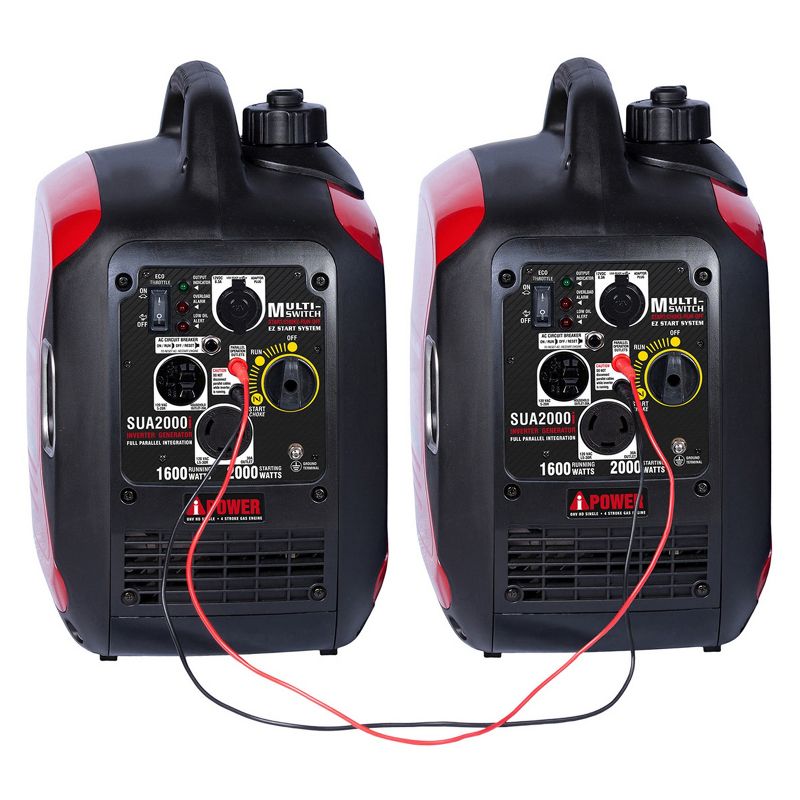 2000 Watt Ultra-Quiet Gasoline Powered Inverter Portable Generator With Parallel Capability - A-iPower