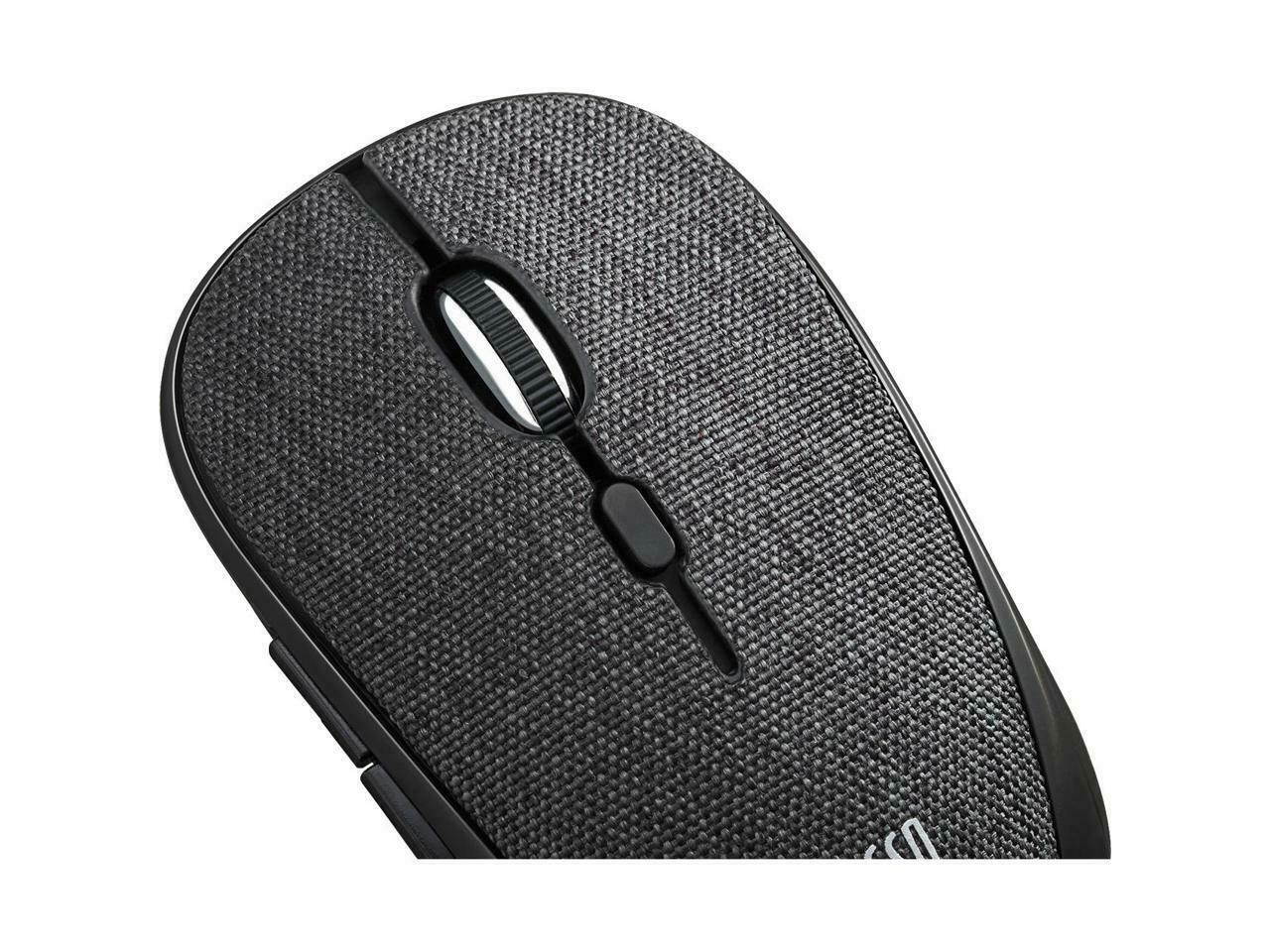 Adesso iMouse S80B Wireless Fabric Optical Mini Mouse Black IMOUSES80B