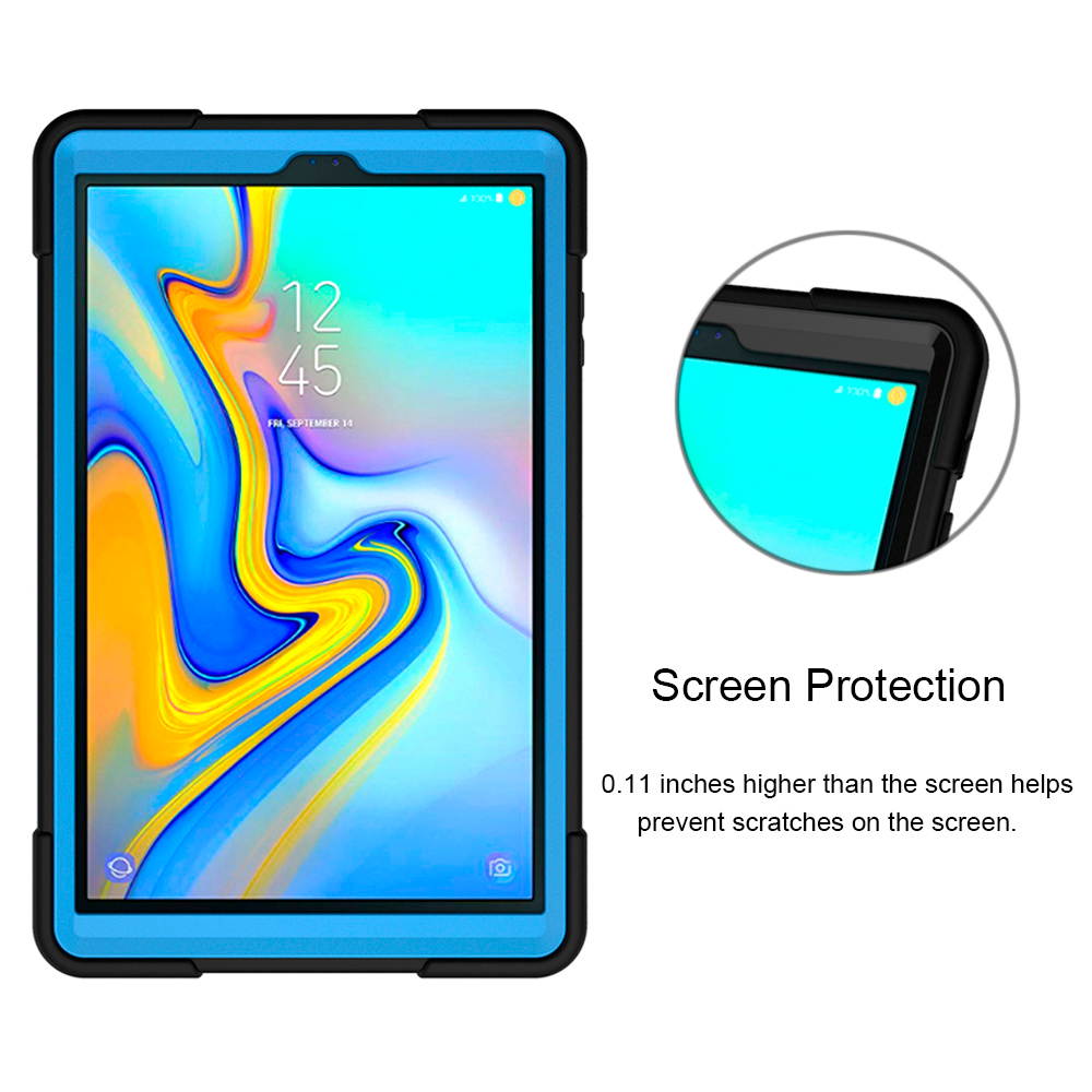 Galaxy Tab A 10.5 2018 Case,Mignova 3 Layer Heavy Duty Hybrid Shockproof Silicone+Hard PC Bumper Full-Body Protective Case Cover with Stand for Samsung Galaxy Tab A 10.5 SM-T590/T595