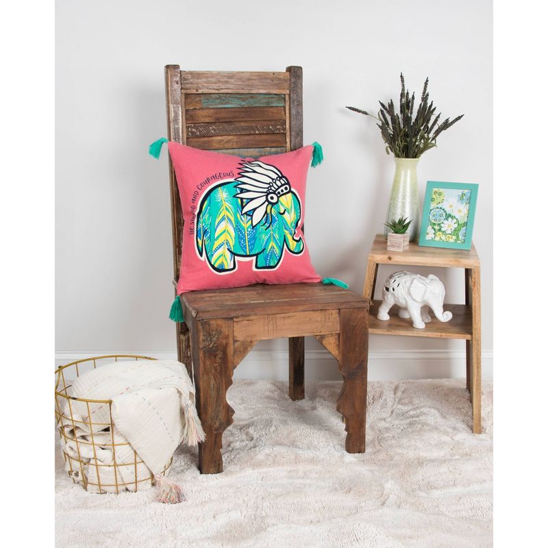 Simply Southern Animal Print Throw Pillow Pink - Rizzy Home