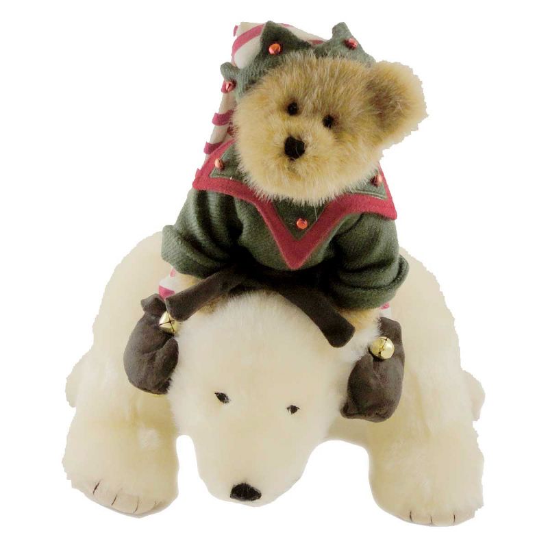 Boyds Bears Plush 16.0" Ollie W/Blizzard Search St Nick Christmas Polar Bear Teddy  -  Decorative Figurines
