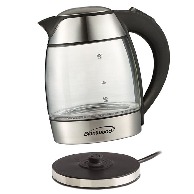 Mr. Coffee 2 Quart Stainless Steel Whistling Tea Kettle with Nylon Handle