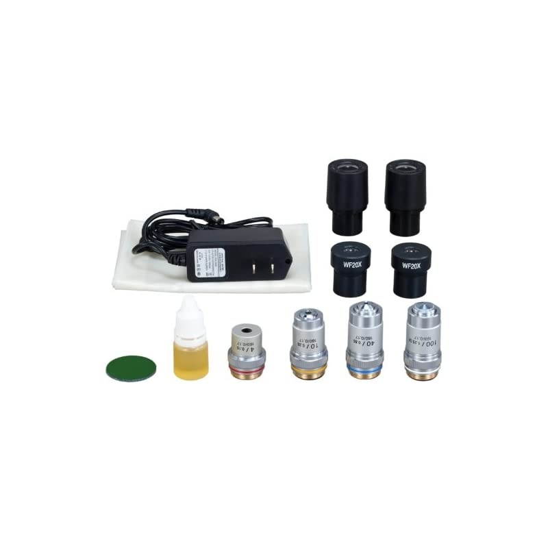 40X2000X Lab Binocular Biological Compound LED Microscope w Vinyl Carrying Case