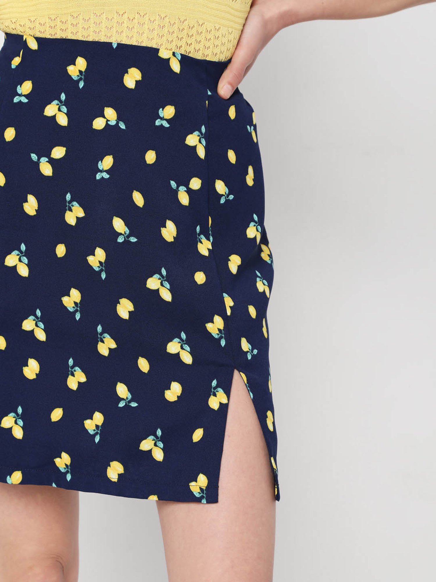 Vero Moda Navy Printed Skirt