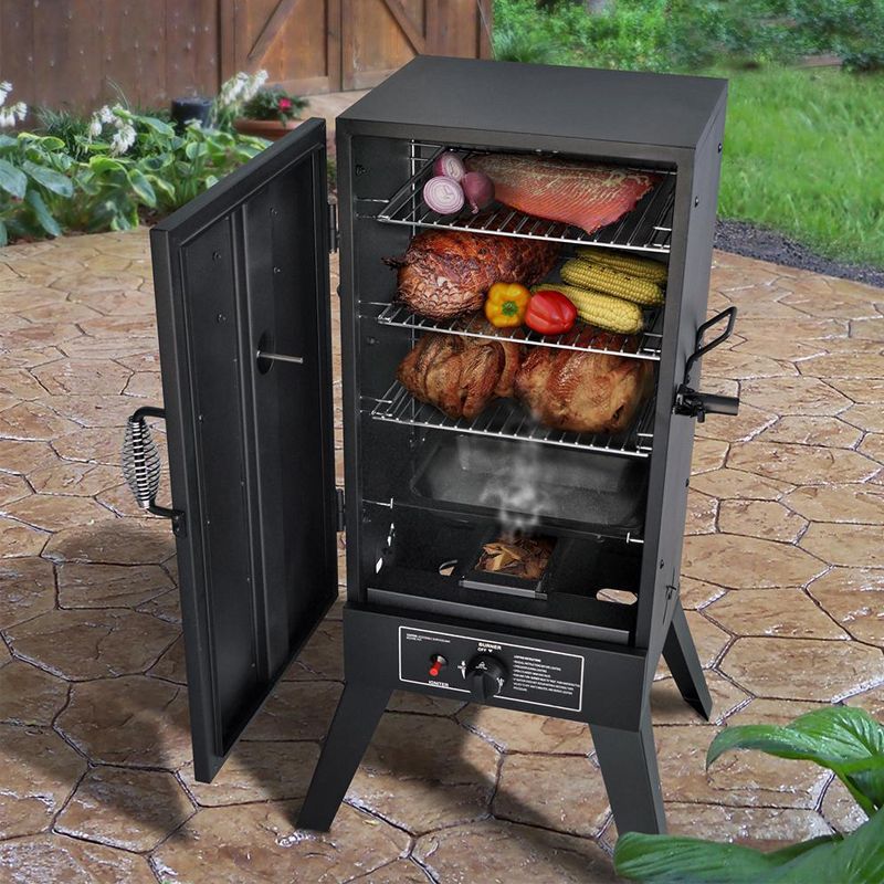 Dyna-Glo Wide Body Vertical Offset Charcoal Smoker Model DGO1890BDC-D