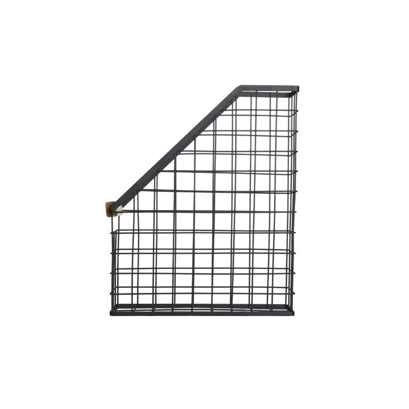 Design Ideas Sutton Magazine File Holder - Desk Organization - Matte Black, 9.9" x 3.9" x 10.2"