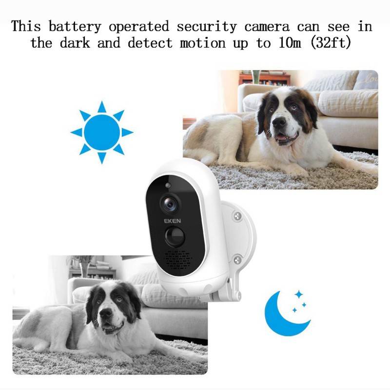 Ochine Wireless Rechargeable Battery Powered WiFi Camera, Home Security Camera, Night Vision, Indoor/Outdoor, 1080P Video with Motion Detection, 2-Way Audio, IP65 Waterproof, with SD Slot