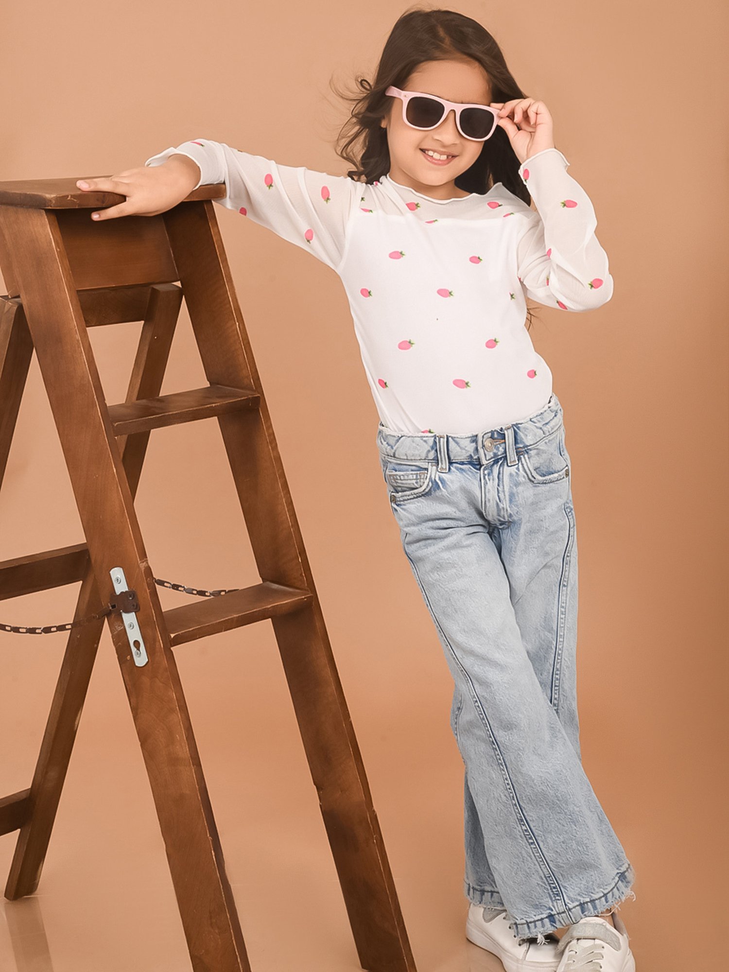 KIDS ONLY Anthracite Black Cotton Printed T-Shirt