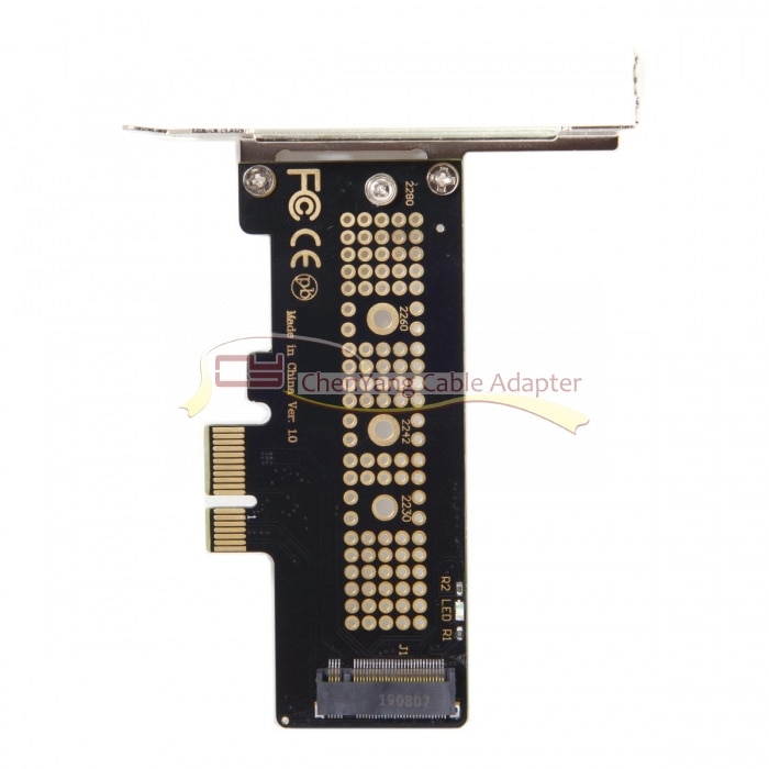 CY Low Profile PCI-E 3.0 x4 Lane to M.2 NGFF M-Key SSD Nvme AHCI PCI Express Adapter Card
