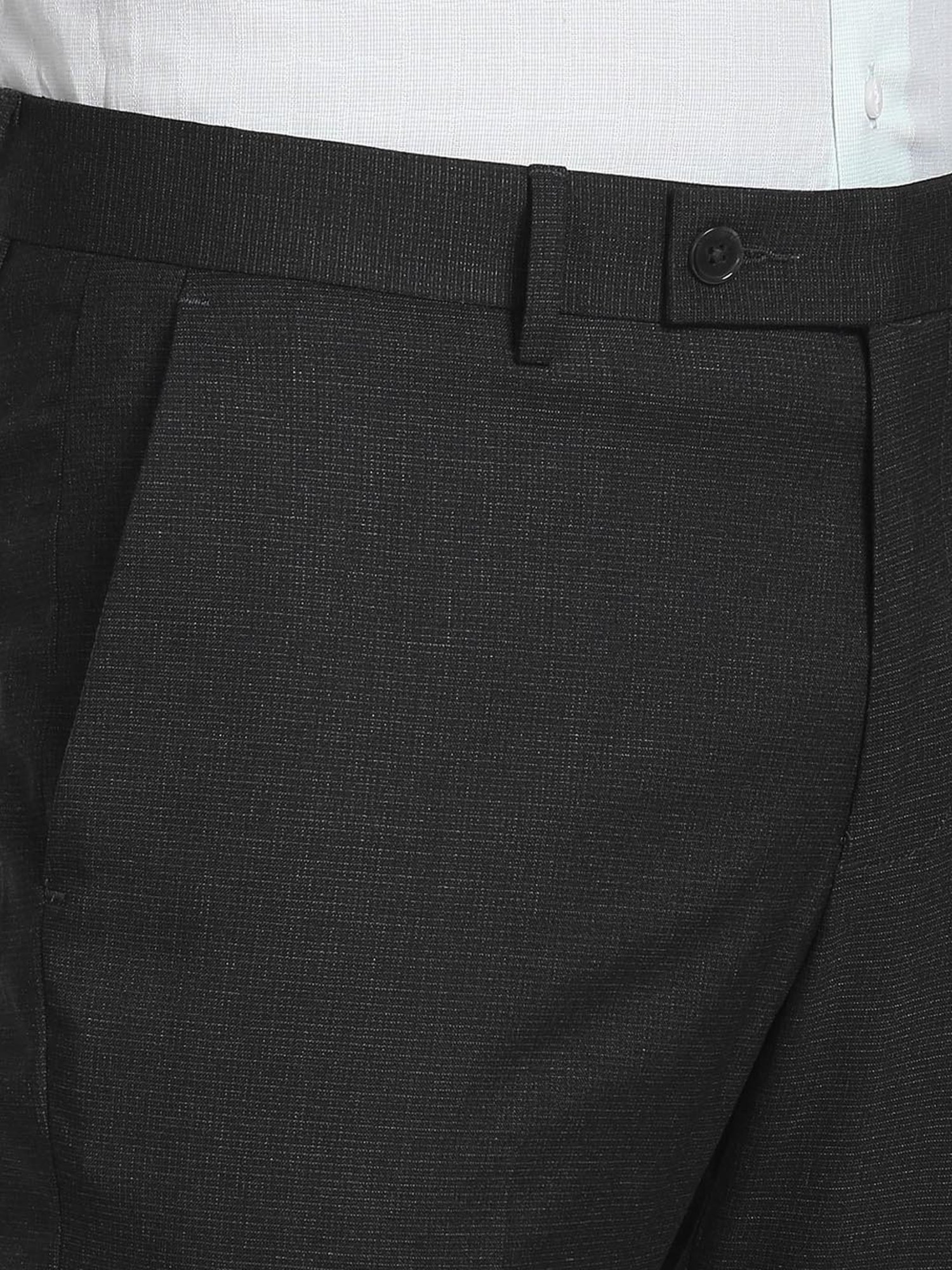 Arrow Grey Regular Fit Trousers