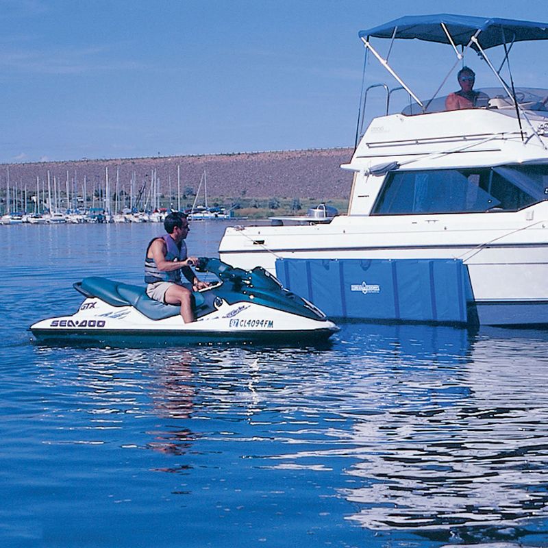 Airhead Hull Hugr 9 Foot Marina Roll Up Dock Fender Bumper Protector Pad for Marine Boat or Pontoon Side Corner Edge Wall Guard Protection, Blue