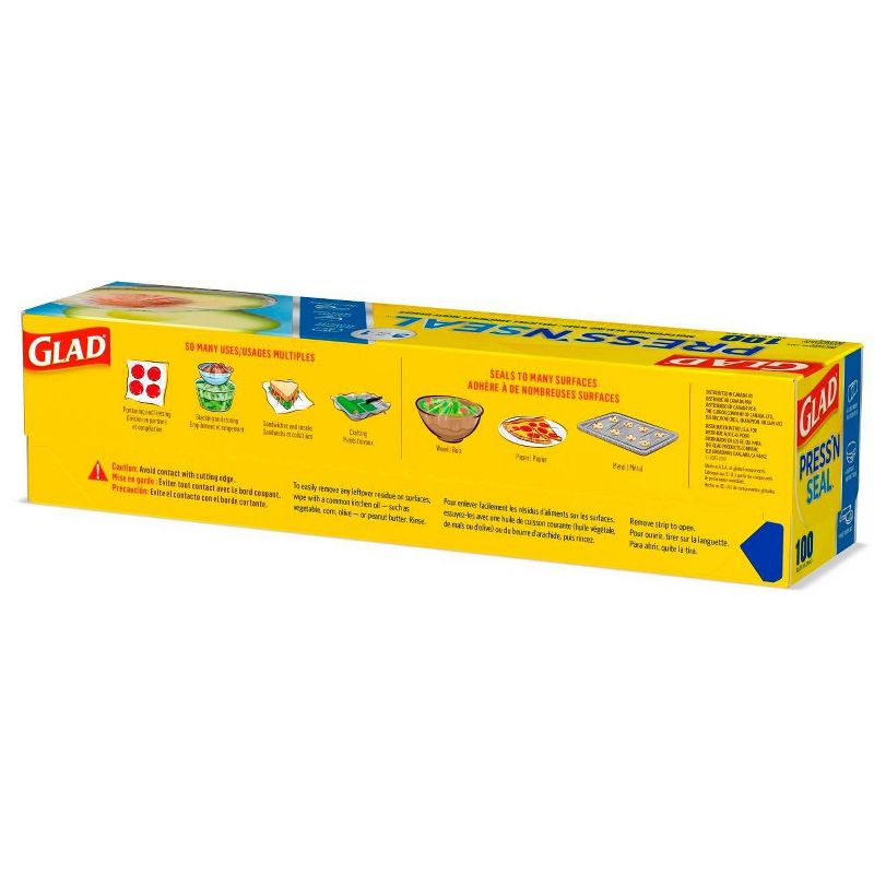 Glad Press'N Seal + Plastic Food Wrap - 100 sq ft