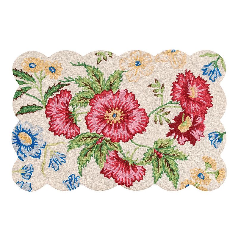 2'2"X4' Jacquard Woven Accent Rugs Pewter/Dark Green - Weave & Wander