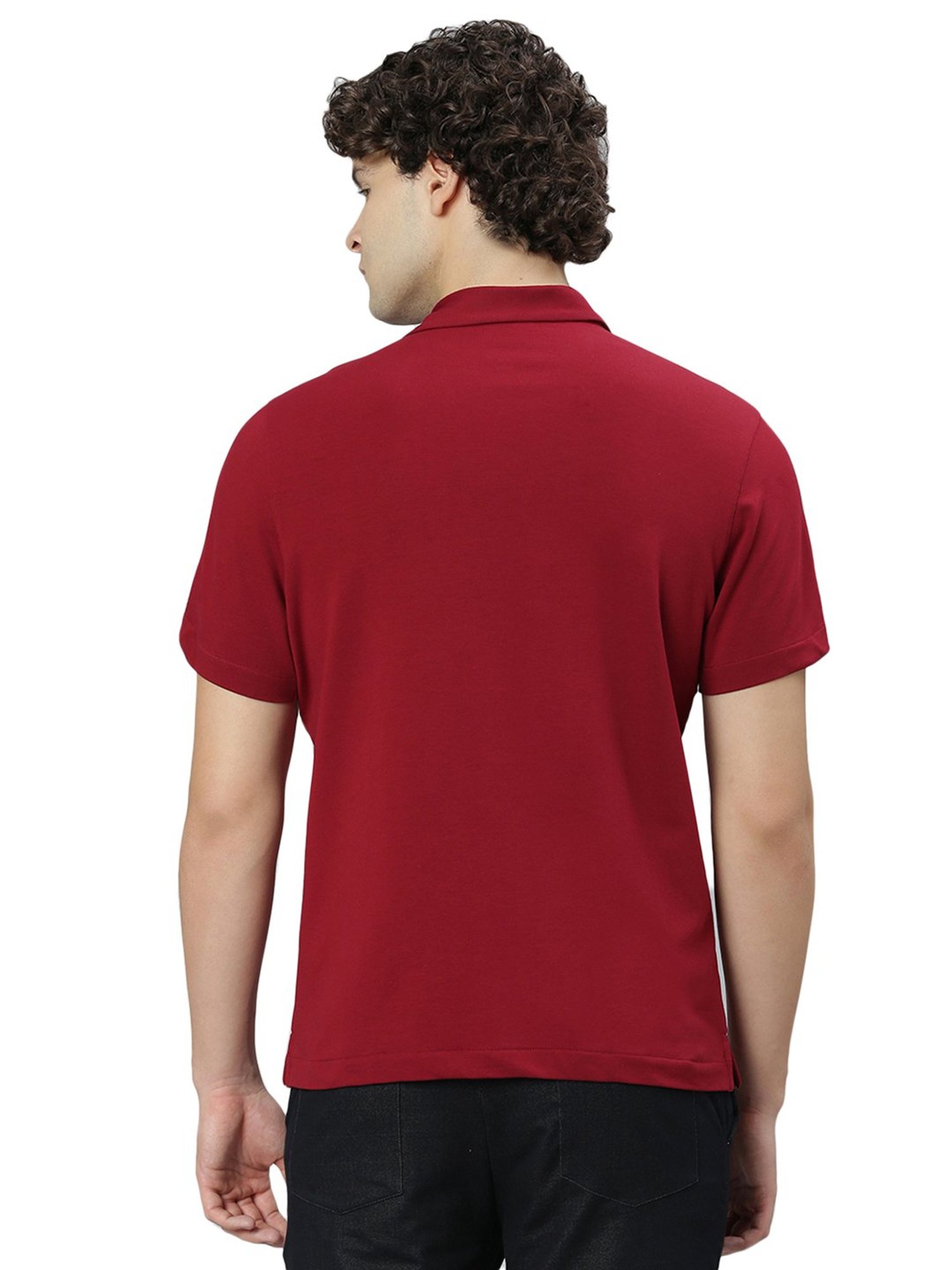 Slowave Maroon Regular Fit Shirt
