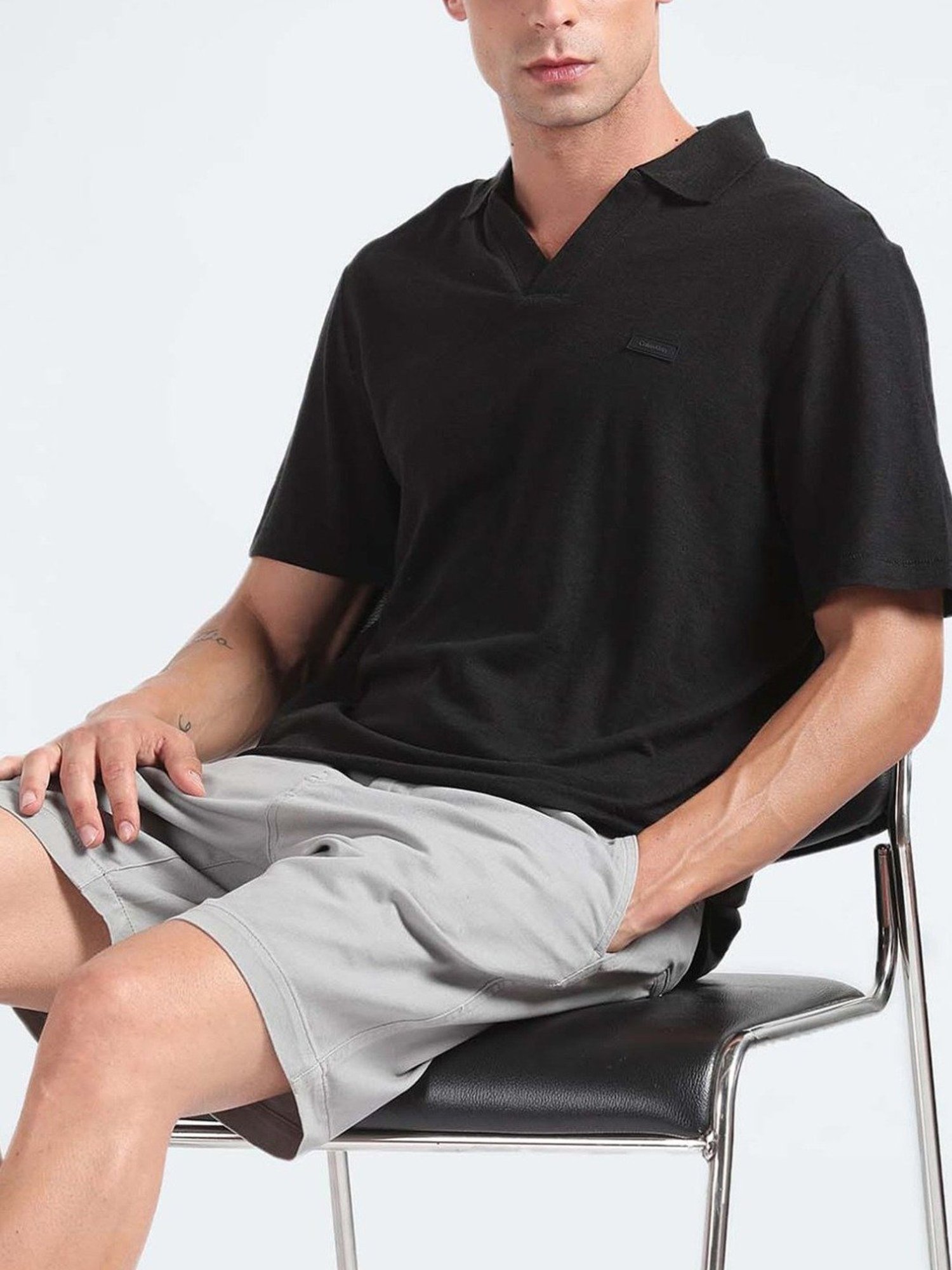 Calvin Klein Jeans Black Regular Fit Polo T-Shirt