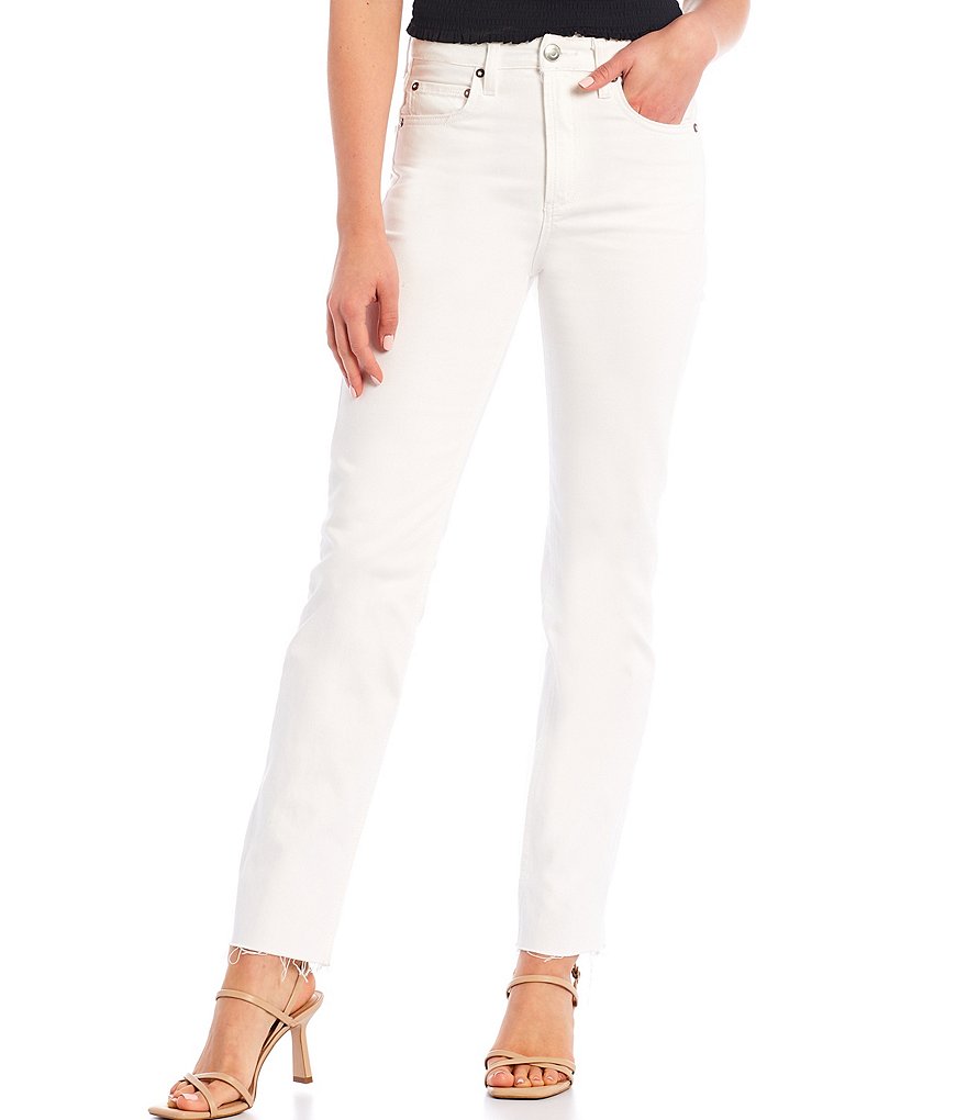 Every Straight Leg Ankle Crop Front Zipper Jeans