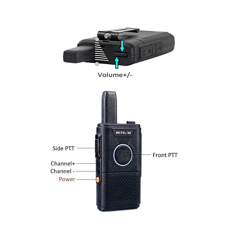 RT18 Walkie Talkies Rechargeable AdultsMini 2 Way Radio with Earpiece HeadsetPortable FRS TwoWay RadiosDual PTTHands Freefor Family Small Business4 Pack