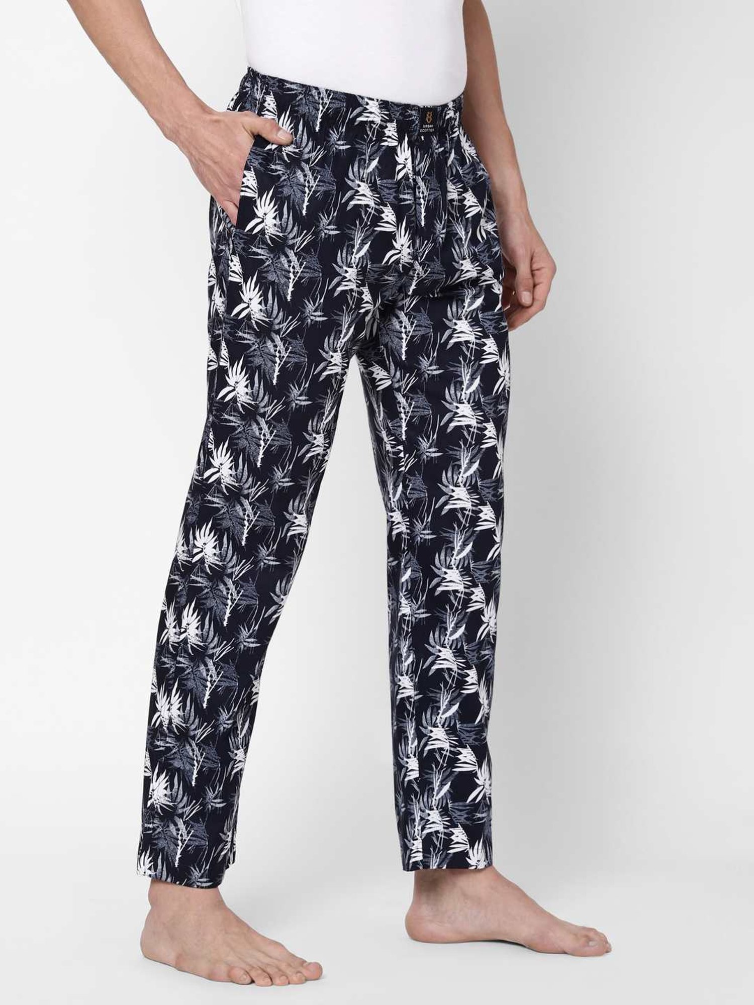 Urban Scottish Multicolored Regular Fit Floral Print Lounge Pants