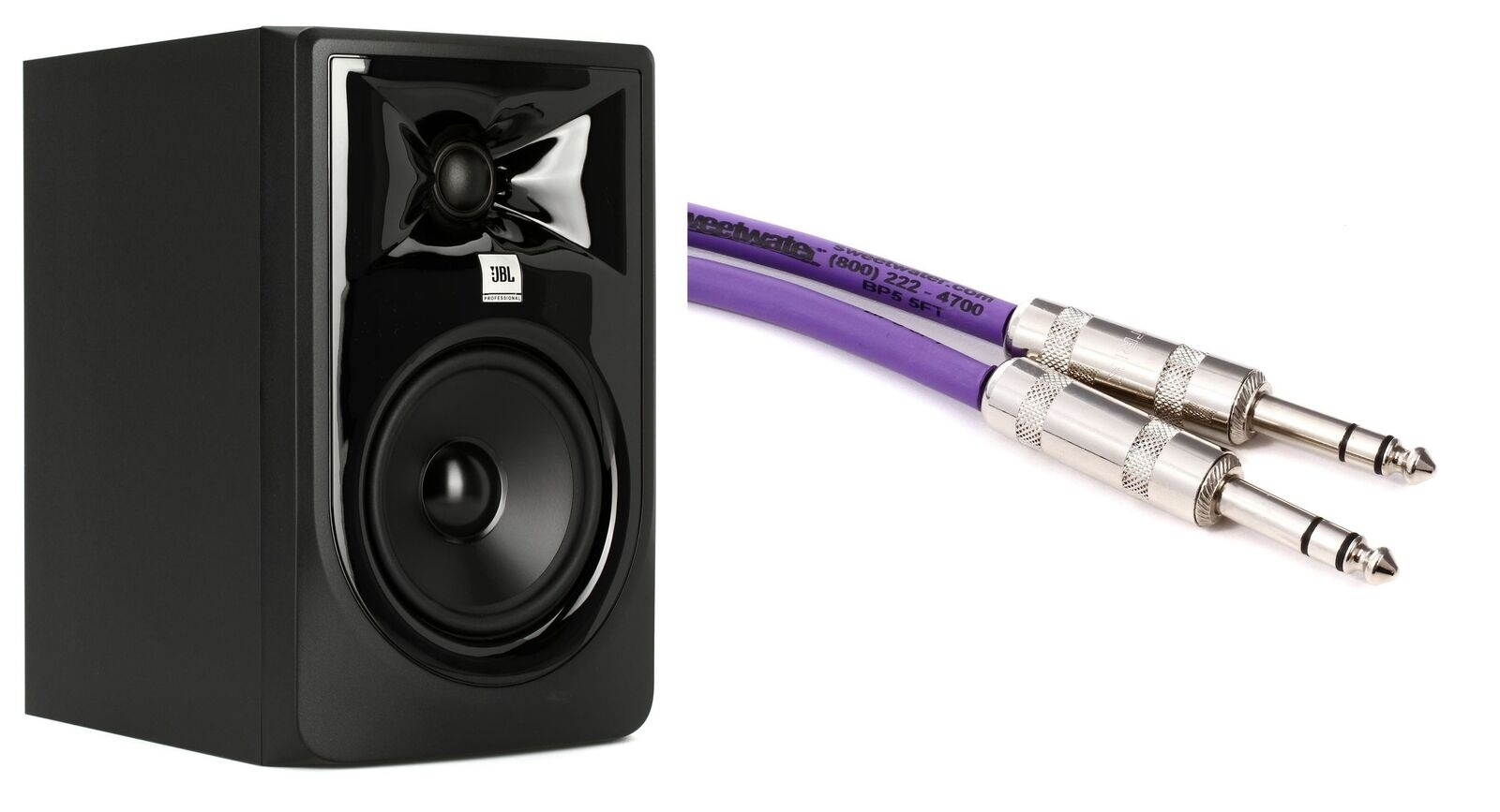 JBL 305P MkII 5 inch Powered Studio Monitor + Pro Co BPSS-5 Value Bundle