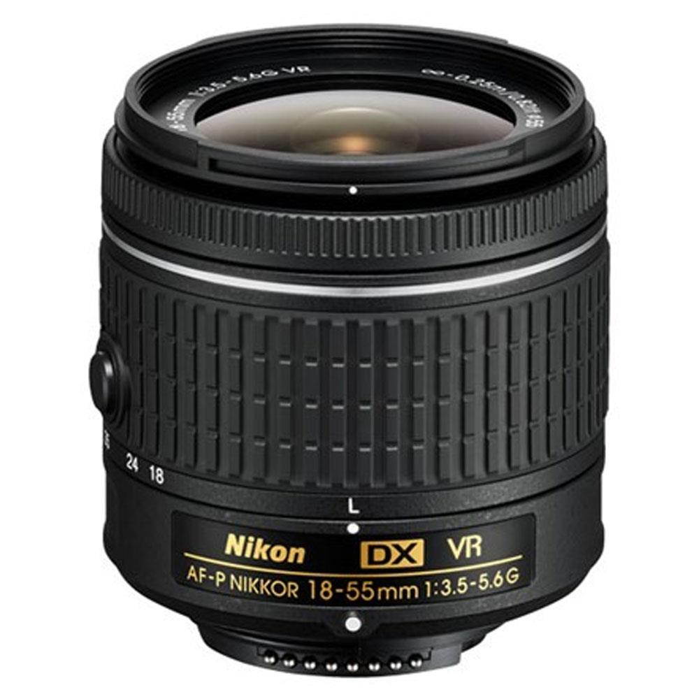Nikon AF-P DX NIKKOR 18-55mm f/3.5-5.6G VR Lens + 55mm UV Filter and Cap Holder for Nikon D5500 D5300 D3300 D3400 D5600