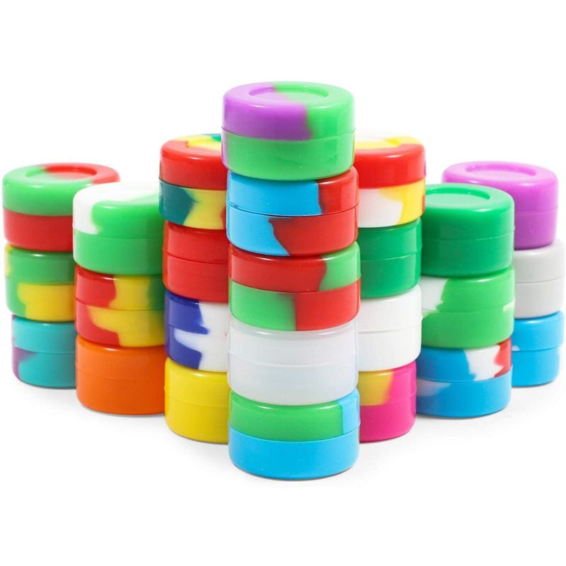Okuna Outpost 25 Pack Non Stick Silicone Storage Jars (1.25 Inches)