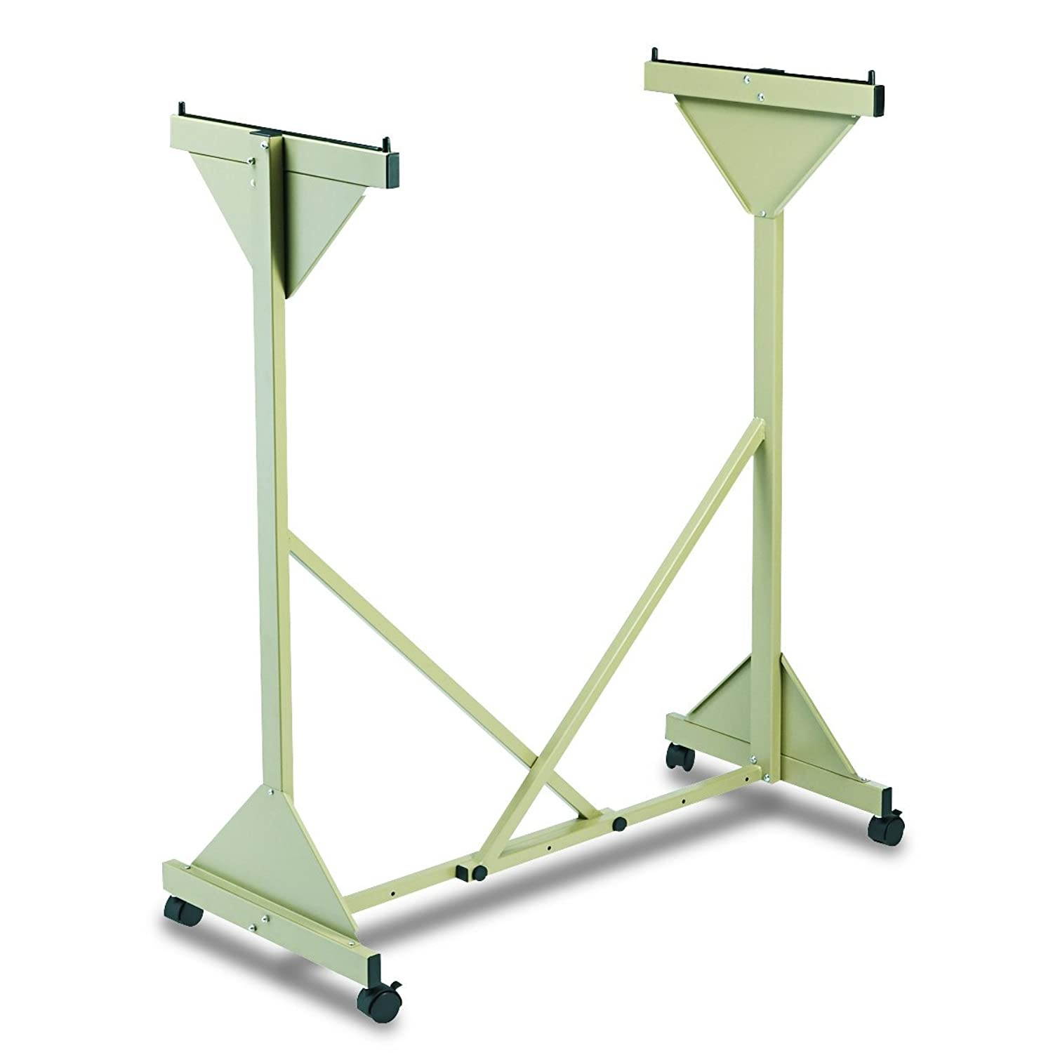 Safco Mobile Plan Center Sheet Rack, 18 Hanging Clamps, 43 3/4 x 20 1/2 x 51, Sand