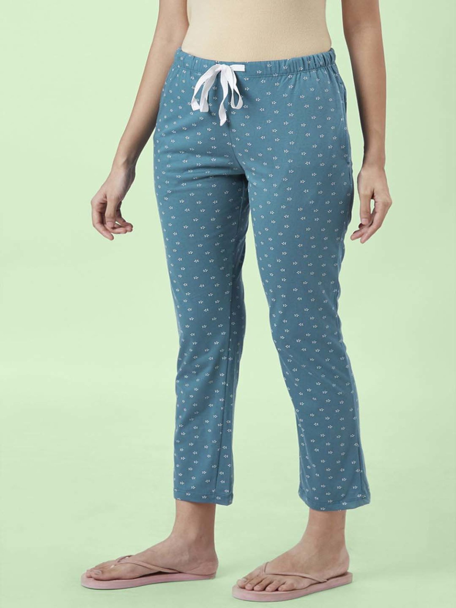 Dreamz by Pantaloons Pink Blue Cotton Printed Pyjamas