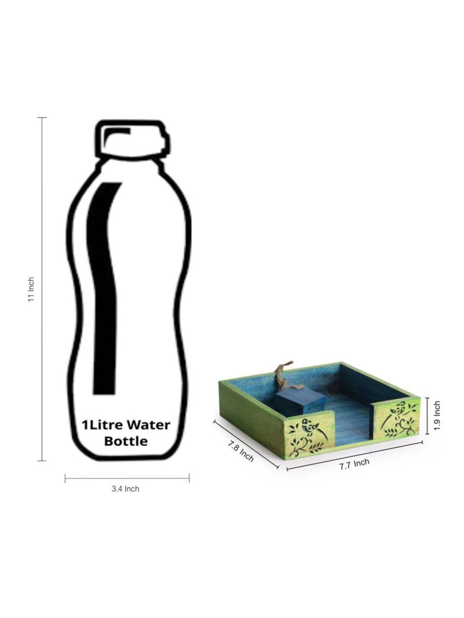 ExclusiveLane The Dancing Peacock Brown Sheesham Wood Napkin Holder - Set of 1