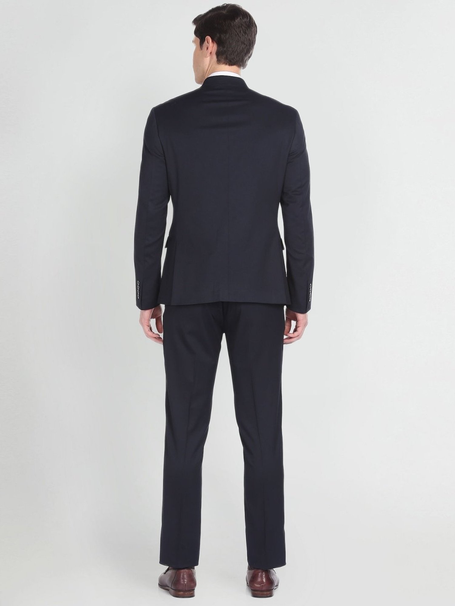 Raymond Brown  Slim Fit Printed Three Piece Suit