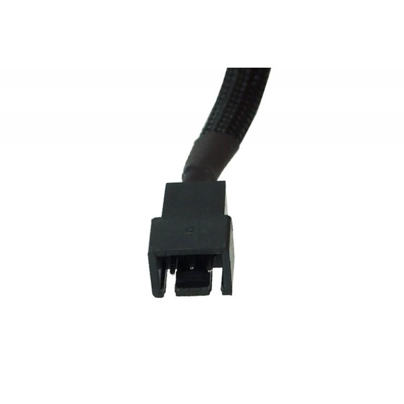 Phobya 3-Pin Fan 12V to 5V Voltage Reducer - 20cm | Black (81074)